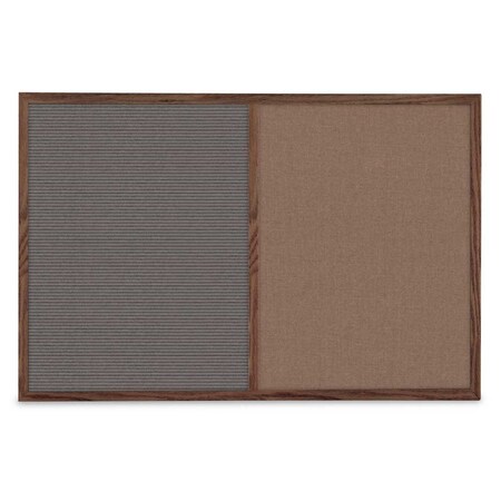 United Visual Products Slim Style Indoor Enclosed Corkboard, 36 UV504SC-BLACK-PEARL